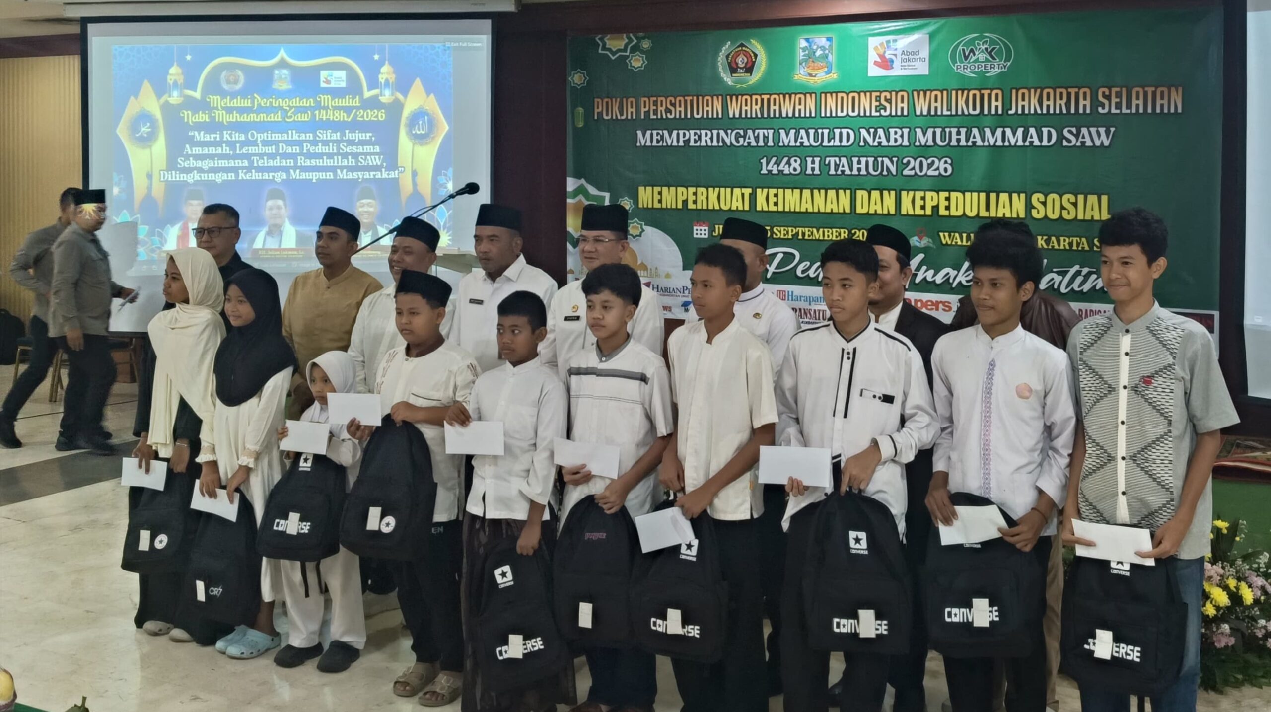 PWI Pokja Jaksel Peringati Maulid Nabi Muhammad SAW dengan Santuni 30 Anak Yatim